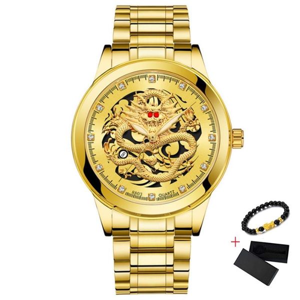 wristwatches golden mens watches chinese dragon watch business full steel quartz clock male time relogio masculino 2021, Slivery;brown
wristwatches golden mens watches chinese dragon watch business full steel quartz clock male time relogio masculino 2021, Slivery;brown