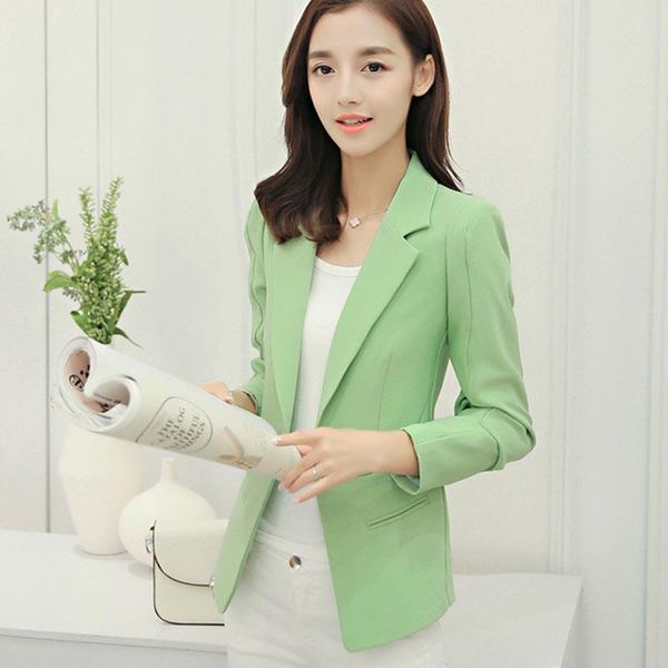 women's jackets 2021 spring and summer version of the self-cultivation long-sleeved small suit jacket ladies wild casual women, Black;brown
women's jackets 2021 spring and summer version of the self-cultivation long-sleeved small suit jacket ladies wild casual women, Black;brown