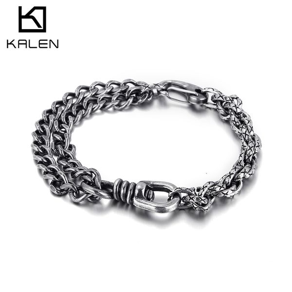 kalen vintage chain men's gothic feature combination chain stainless steel jewelry, Black
kalen vintage chain men's gothic feature combination chain stainless steel jewelry, Black