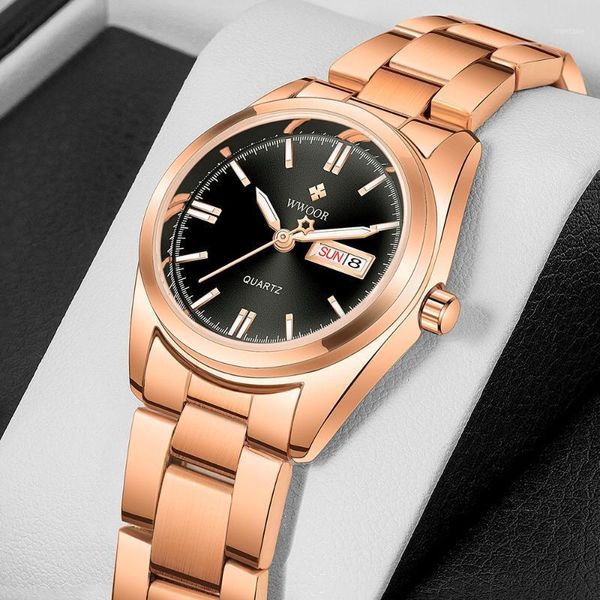wristwatches wwoor relogio masculino women watch stainless steel quartz wrist creative design ladies clock female montre femme, Slivery;brown
wristwatches wwoor relogio masculino women watch stainless steel quartz wrist creative design ladies clock female montre femme, Slivery;brown