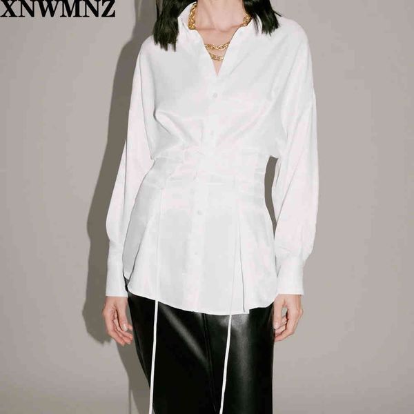xnwmnz za women fashion satin blouse vintage female collared with long sleeves adjustable waist bow button-up front 210513, White
xnwmnz za women fashion satin blouse vintage female collared with long sleeves adjustable waist bow button-up front 210513, White
