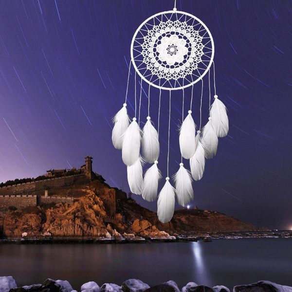 dream handmade hanging catchers white lace flower dreamcatcher chimes indiana feather pendant creative car decoration #w3 decorative objects
dream handmade hanging catchers white lace flower dreamcatcher chimes indiana feather pendant creative car decoration #w3 decorative objects