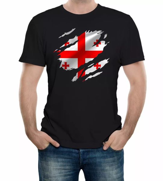 torn georgia men's flag t-shirt georgian tbilisi country national football, White;black
torn georgia men's flag t-shirt georgian tbilisi country national football, White;black