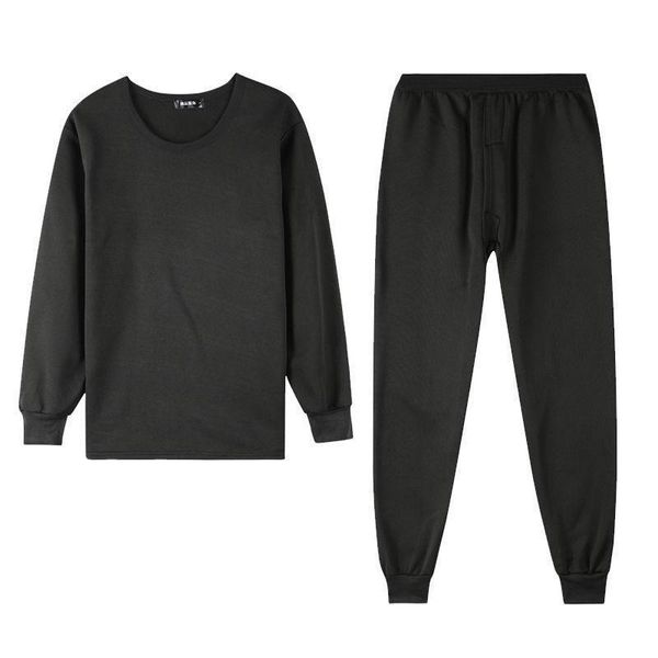 men's tracksuits solid-color underwear thickened with velvet thermal bottom winter leisure set, Gray
men's tracksuits solid-color underwear thickened with velvet thermal bottom winter leisure set, Gray