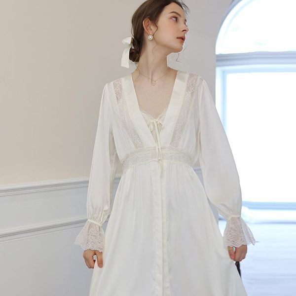 women's sleepwear ladies pajamas suspenders nightdress two-piece thin ice silk high-feel lace summer spring and autumn long sleeves, Black;red
women's sleepwear ladies pajamas suspenders nightdress two-piece thin ice silk high-feel lace summer spring and autumn long sleeves, Black;red