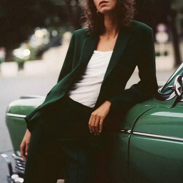 women's suits & blazers 2021 vintage spring autumn women elegant single button work green jackets office lady ol oversize business suit, White;black
women's suits & blazers 2021 vintage spring autumn women elegant single button work green jackets office lady ol oversize business suit, White;black