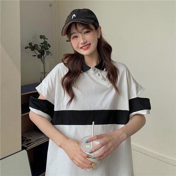 short-sleeved t-shirt women's french niche striped collar loose students careful machine bottoming shirt girlfriends ou, White
short-sleeved t-shirt women's french niche striped collar loose students careful machine bottoming shirt girlfriends ou, White
