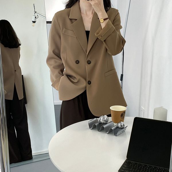 luxury women's jackets taochuan blogger button back split silhouette blazer loose shoulder padded women's dign style coat 5187, Black;brown
luxury women's jackets taochuan blogger button back split silhouette blazer loose shoulder padded women's dign style coat 5187, Black;brown