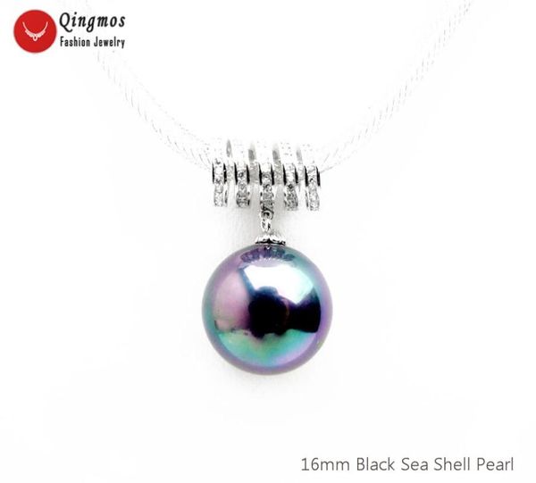 pendant necklaces qingmos 16mm black sea shell pearl necklace for women with white 3mm crystal net chain inside full rhinestone jewelry, Silver
pendant necklaces qingmos 16mm black sea shell pearl necklace for women with white 3mm crystal net chain inside full rhinestone jewelry, Silver