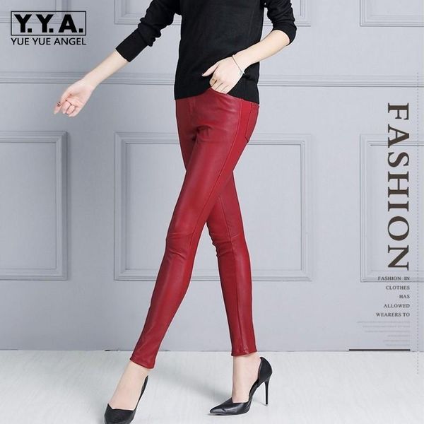 women's pants & capris women genuine leather pencil high waist elastic slim fit skinny office lady real trousers plus size, Black;white
women's pants & capris women genuine leather pencil high waist elastic slim fit skinny office lady real trousers plus size, Black;white