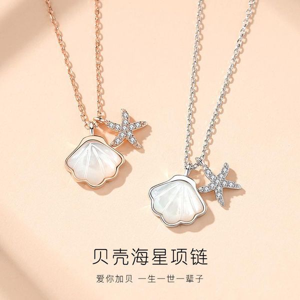 pendant necklaces necklace female 925 sterling silver niche design starfish a shell simple ins mesh red tide collarbone chain
pendant necklaces necklace female 925 sterling silver niche design starfish a shell simple ins mesh red tide collarbone chain