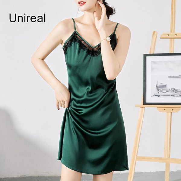 unireal 2021 summer women satin slip dress spaghetti strap white black lace crochet backless real silk mini casual dresses, Black;gray
unireal 2021 summer women satin slip dress spaghetti strap white black lace crochet backless real silk mini casual dresses, Black;gray