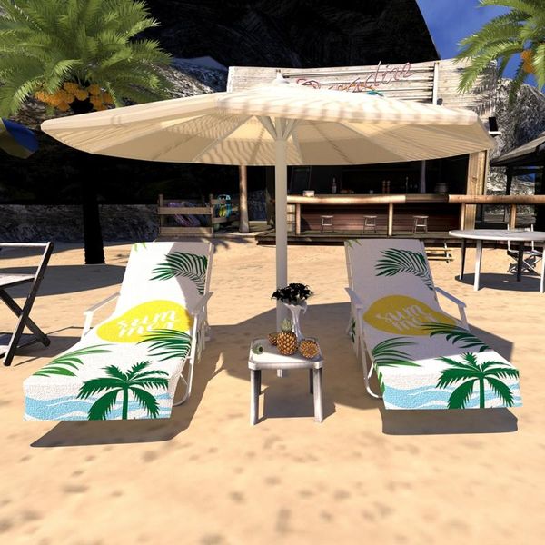chair covers beach towel pool with pockets green quick dry for el sunbathing