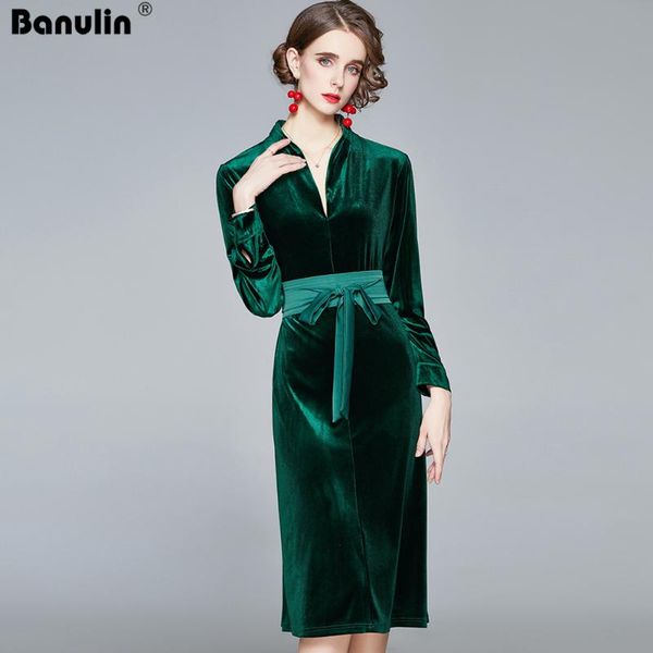 casual dresses banulin women winter elegant velvet dress festa office pencil bow lace up party robe femme v-neck green vestidos, Black;gray
casual dresses banulin women winter elegant velvet dress festa office pencil bow lace up party robe femme v-neck green vestidos, Black;gray
