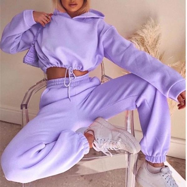 autumn sping two piece set womens tracksuits candy color hoodie fleece sweatshirt crop amp pants tracksuit sport jogging, Gray
autumn sping two piece set womens tracksuits candy color hoodie fleece sweatshirt crop amp pants tracksuit sport jogging, Gray