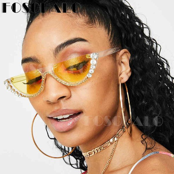 2021 summer diamond cat eye sunglasses women 2021 semi-rimless sun glasses luxury brand designer crystal frame rhinestone eyewear oculos a52, White;black
2021 summer diamond cat eye sunglasses women 2021 semi-rimless sun glasses luxury brand designer crystal frame rhinestone eyewear oculos a52, White;black