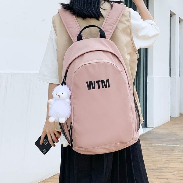 backpack fashion women solid color casual shoulder bag for teenage girls school doll pendant cute female mochila
backpack fashion women solid color casual shoulder bag for teenage girls school doll pendant cute female mochila