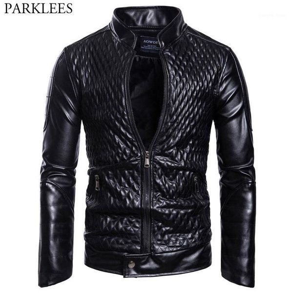 men's fur & faux hipster mandarin collar leather jacket 2021 brand diamond plaid argyle design moto biker pu men veste homme, Black
men's fur & faux hipster mandarin collar leather jacket 2021 brand diamond plaid argyle design moto biker pu men veste homme, Black