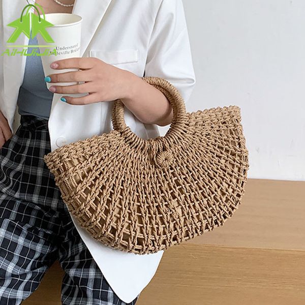 fashion straw bag summer new style hand-woven hollow handbag moon shape rattan bag big capacity handbag casual travel beach bag
fashion straw bag summer new style hand-woven hollow handbag moon shape rattan bag big capacity handbag casual travel beach bag