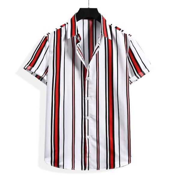 men's casual shirts feitong striped for men summer male short sleeve t-shirt turn down collartee beach camisetas, White;black
men's casual shirts feitong striped for men summer male short sleeve t-shirt turn down collartee beach camisetas, White;black