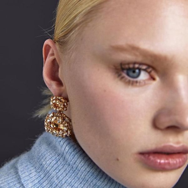 stud jinwateryu european and american retro style stitching earrings creative baroque, Golden;silver
stud jinwateryu european and american retro style stitching earrings creative baroque, Golden;silver