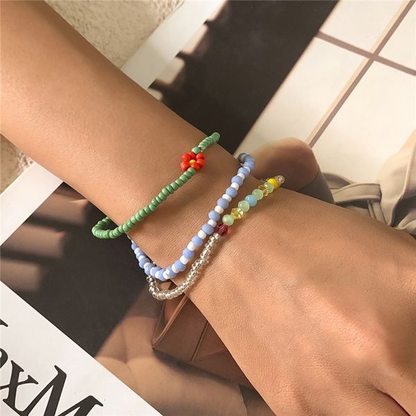 simple contrast color flower beaded strands bracelets imitation crystal vacation hand jewelry sets european women multi layer party gift bra, Black
simple contrast color flower beaded strands bracelets imitation crystal vacation hand jewelry sets european women multi layer party gift bra, Black