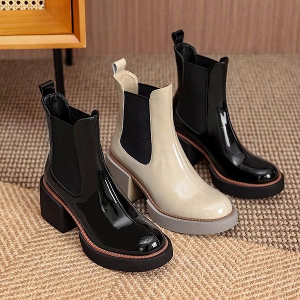 boots autumn women shoes retro round toe genuine leather platform ankle girls womens heels, Black
boots autumn women shoes retro round toe genuine leather platform ankle girls womens heels, Black