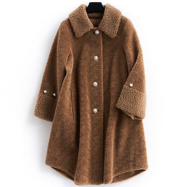 women's fur & faux sheep shearing coats 2021 korean style real wool coat female long thick warm autumn winter jacket women 281124, Black
women's fur & faux sheep shearing coats 2021 korean style real wool coat female long thick warm autumn winter jacket women 281124, Black