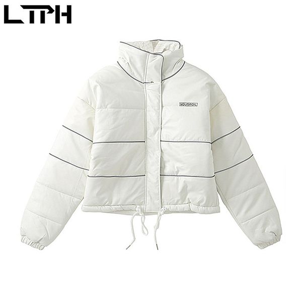 fashion pu fabric parkas reflective stripes short stand-up collar jacket coat thicken warm loose outerwear winter 210427, Black
fashion pu fabric parkas reflective stripes short stand-up collar jacket coat thicken warm loose outerwear winter 210427, Black