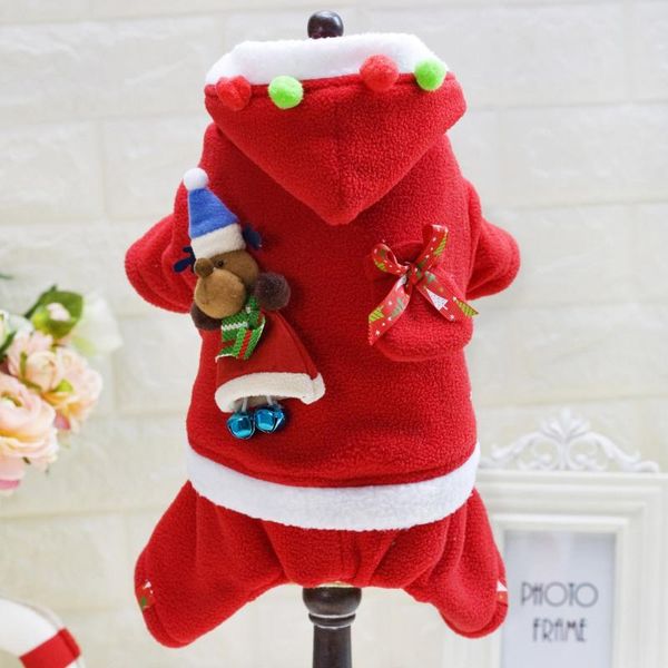 dog apparel hoodies winter little bear bow red plush ball clothes for doggy pet puppy warm soft four-legged coats
dog apparel hoodies winter little bear bow red plush ball clothes for doggy pet puppy warm soft four-legged coats