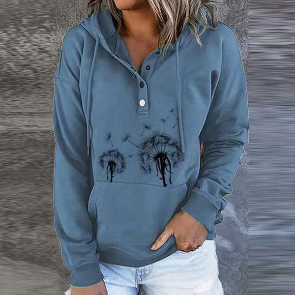 women's hoodies & sweatshirts button patchwork women long sleeve blouse casual blue dandelion print loose pullovers 2021 femme autumn h, Black
women's hoodies & sweatshirts button patchwork women long sleeve blouse casual blue dandelion print loose pullovers 2021 femme autumn h, Black