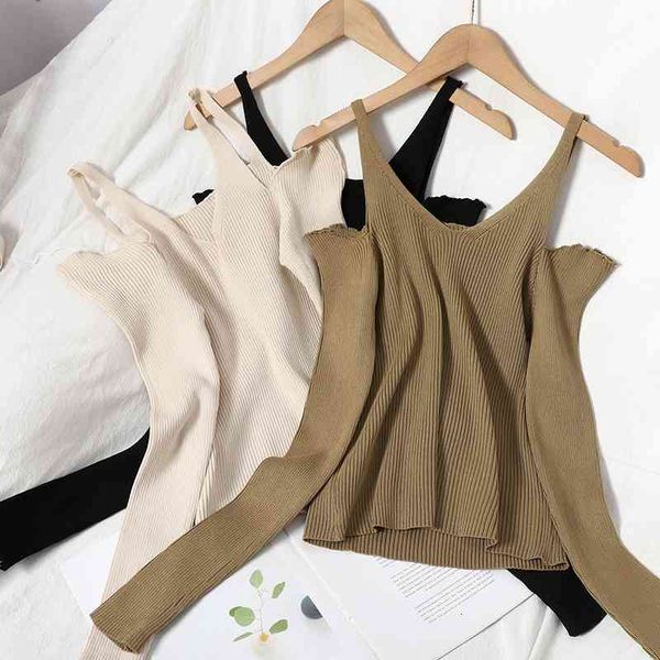 women's knits & tees korean base off shoulder slim knitted sweaters women's spring all-match solid color shirt sweater pu, White
women's knits & tees korean base off shoulder slim knitted sweaters women's spring all-match solid color shirt sweater pu, White