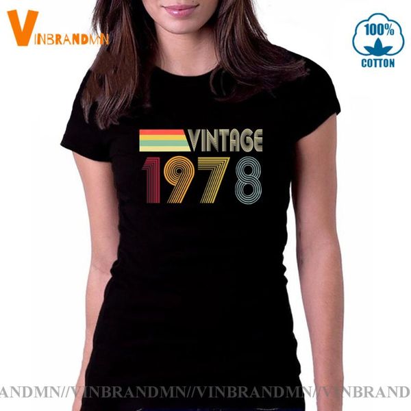 women's t-shirt amazing vintage 1978 t shirt women 70s summer costume retro in team birthday party gift lady slim fit tee, White
women's t-shirt amazing vintage 1978 t shirt women 70s summer costume retro in team birthday party gift lady slim fit tee, White