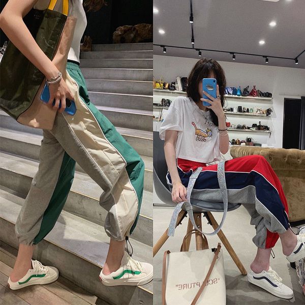 women's pants & capris high waist women wide leg panelled pliced thin fall winter loose ankle banded pants harem cno0, Black;white
women's pants & capris high waist women wide leg panelled pliced thin fall winter loose ankle banded pants harem cno0, Black;white
