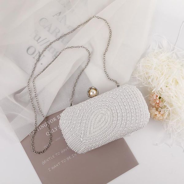 celebrity white leaf pearl evening bag fashion banquet wedding bride with chain bags
celebrity white leaf pearl evening bag fashion banquet wedding bride with chain bags