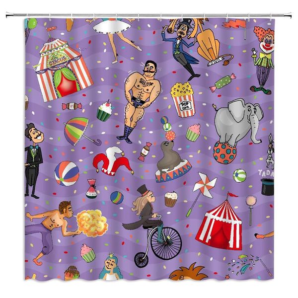 troupe theme shower curtain kid favorite acrobatic tent cute animal magic clown hercules fire show,70x70 inch polyester fabric
troupe theme shower curtain kid favorite acrobatic tent cute animal magic clown hercules fire show,70x70 inch polyester fabric