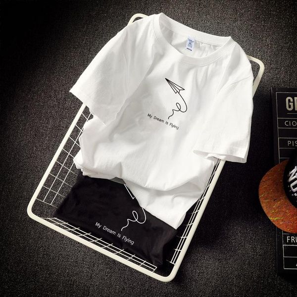 white short sleeve t-shirt men's summer clothing hong kong style simple versatile trendy student's pure cotton t-shirts, White;black
white short sleeve t-shirt men's summer clothing hong kong style simple versatile trendy student's pure cotton t-shirts, White;black