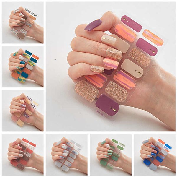 14 tips fashion shining nail stickers for women girls gold stamping glister nails art decals sticker accessories, Black
14 tips fashion shining nail stickers for women girls gold stamping glister nails art decals sticker accessories, Black