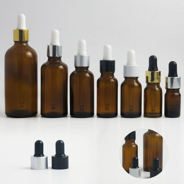storage bottles & jars 20pcs amber glass dropper bottle refillable essential oil perfume container e liquid pipette cosmetic 5-100ml
storage bottles & jars 20pcs amber glass dropper bottle refillable essential oil perfume container e liquid pipette cosmetic 5-100ml