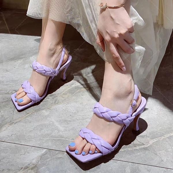 square head weave gladiator sandals women elegant high heels 2021 summer fashion back strap buckle stiletto shoes female, Black
square head weave gladiator sandals women elegant high heels 2021 summer fashion back strap buckle stiletto shoes female, Black