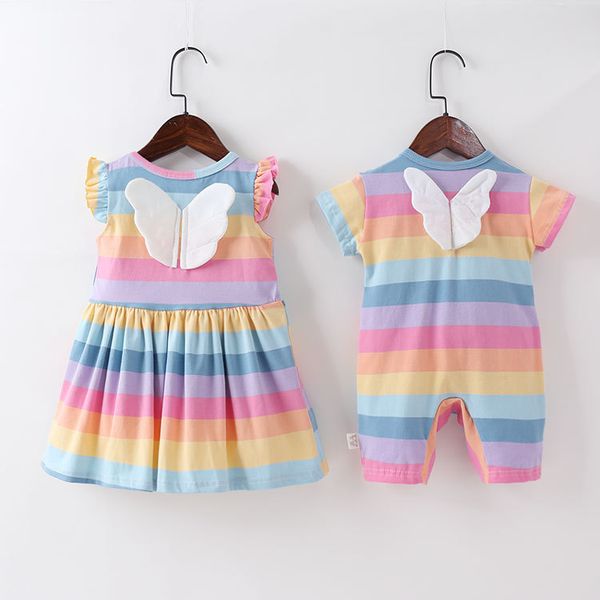 baby clothing girl rainbow striped vest dress childrens sweet flying sleeve wings dress baby clothes boy baby girl clothes, Red;yellow
baby clothing girl rainbow striped vest dress childrens sweet flying sleeve wings dress baby clothes boy baby girl clothes, Red;yellow