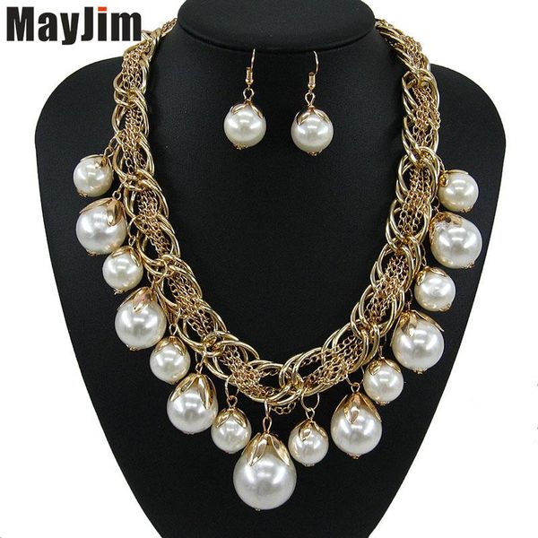 earrings & necklace mayjim 2021 fashion bridal big beads jewelry sets multilayer gold chain earring women wedding, Silver
earrings & necklace mayjim 2021 fashion bridal big beads jewelry sets multilayer gold chain earring women wedding, Silver