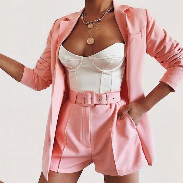 women's tracksuits women blazer sets long sleeve cardigan shorts suits solid color coat 2pcs slim fashion female outfits, Gray
women's tracksuits women blazer sets long sleeve cardigan shorts suits solid color coat 2pcs slim fashion female outfits, Gray