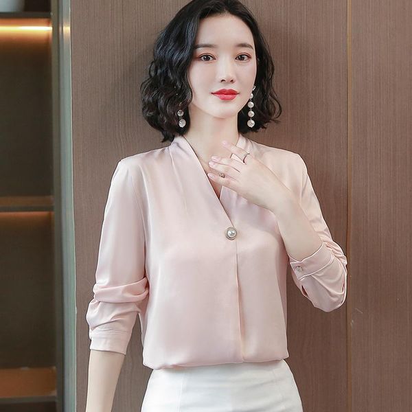 women's blouses & shirts chikichi 2021 spring and autumn french fashion elegant v-neck solid color satin pullover long-sleeved shirt wo, White
women's blouses & shirts chikichi 2021 spring and autumn french fashion elegant v-neck solid color satin pullover long-sleeved shirt wo, White