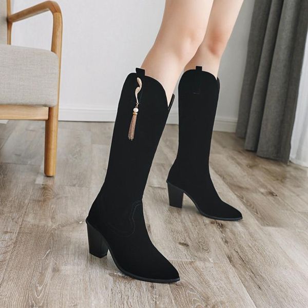 boots big size 9 10 11-15 women woman winter shoes botas pearl tassel pendant quill suede, Black
boots big size 9 10 11-15 women woman winter shoes botas pearl tassel pendant quill suede, Black