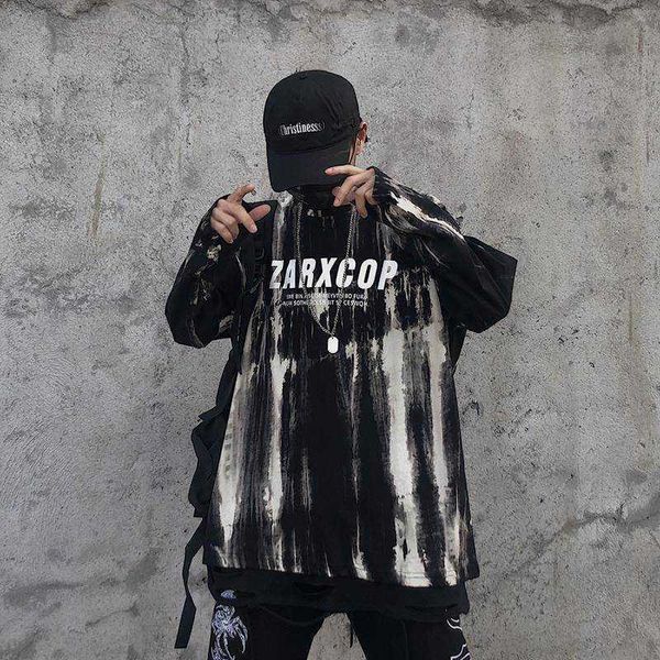 men's t-shirts cool tie dye camiseta es dimenses dos homens hip hop streetwear pullover solta t-shirt de manga comprida casual tees pri, White;black
men's t-shirts cool tie dye camiseta es dimenses dos homens hip hop streetwear pullover solta t-shirt de manga comprida casual tees pri, White;black