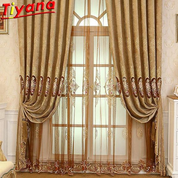 luxury coffee/brown chenille embroidery curtains for living room hollow nordic tulle out window drapes bedroom #vt curtain &
luxury coffee/brown chenille embroidery curtains for living room hollow nordic tulle out window drapes bedroom #vt curtain &