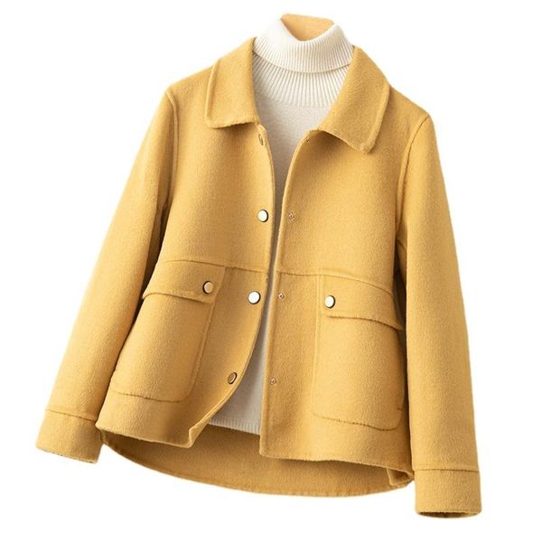 women's wool & blends autumn coat women 2021 100% coats female short ladies korean clothing outwear spring jaqueta feminina wpy4053, Black
women's wool & blends autumn coat women 2021 100% coats female short ladies korean clothing outwear spring jaqueta feminina wpy4053, Black