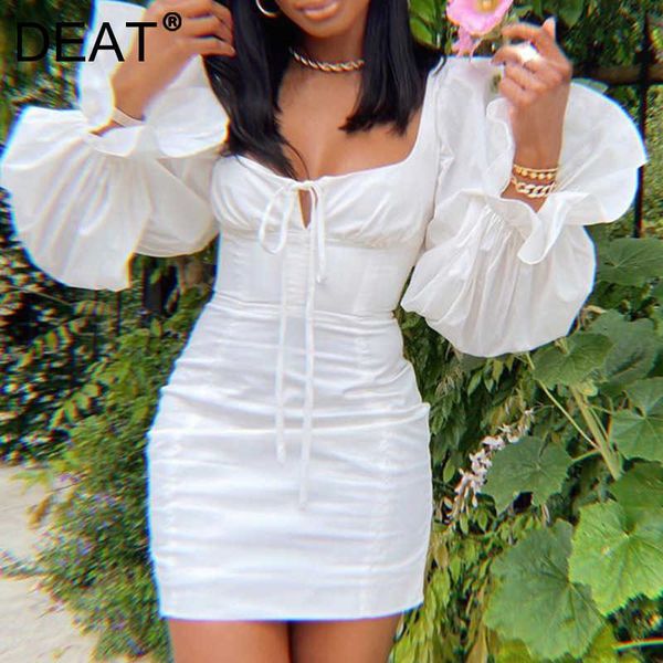 deat women dress square collar long petal sleeve arrivals lady temperament fashion spring summer 11d1117 210709, Black;gray
deat women dress square collar long petal sleeve arrivals lady temperament fashion spring summer 11d1117 210709, Black;gray