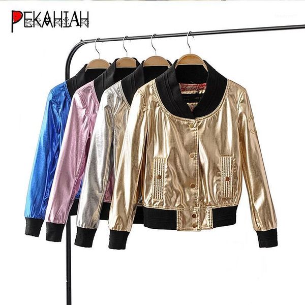 winter clothing reflective women jacket coat faux leather pocket button long sleeve fashion slim punk chic outerwear women's &, Black
winter clothing reflective women jacket coat faux leather pocket button long sleeve fashion slim punk chic outerwear women's &, Black